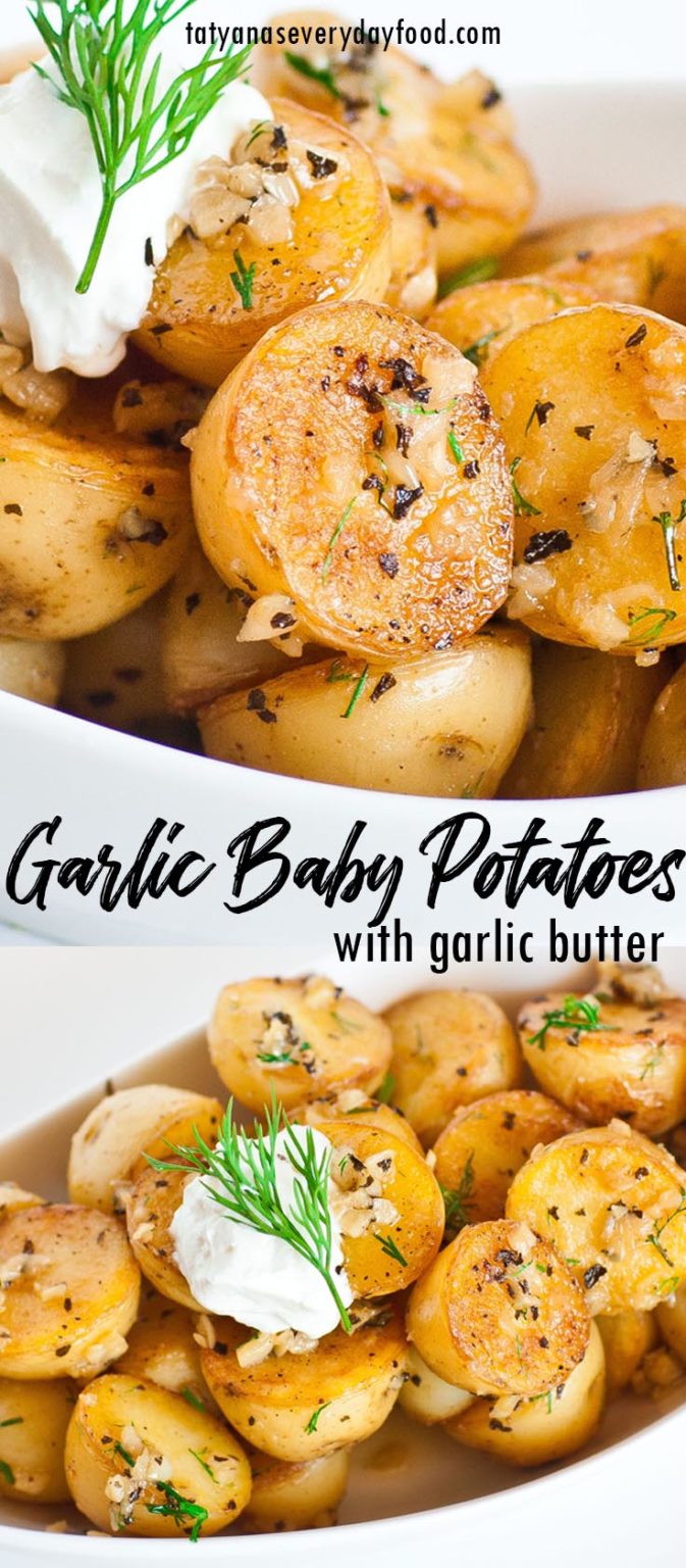 PanSeared Garlic Baby Potatoes Recipe (video) Tatyanas Everyday Food